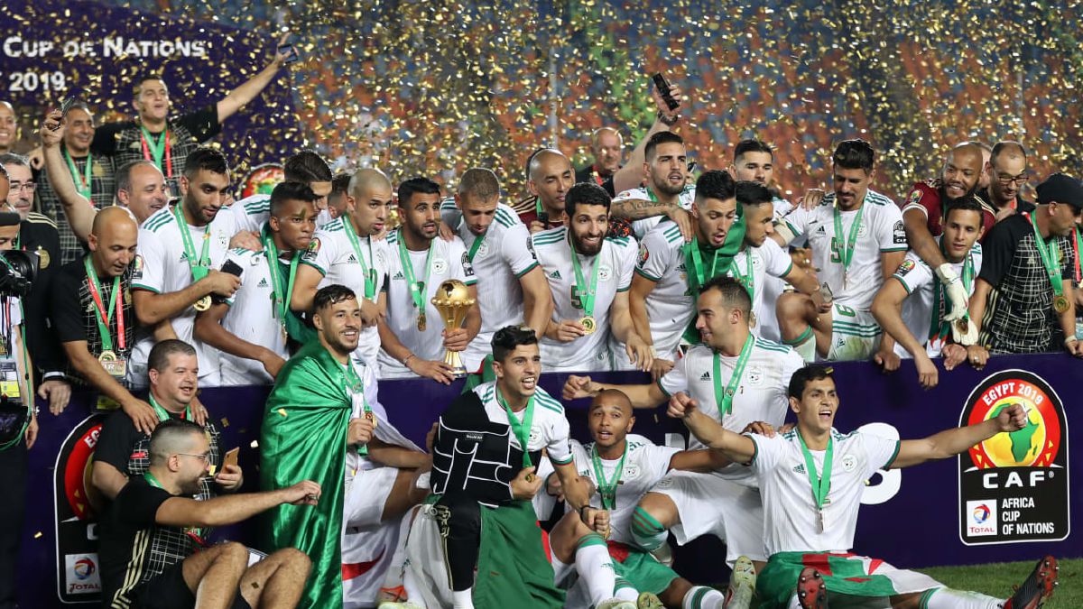 ALGERIA ketika muncul juara Piala Negara Afrika 2019. FOTO Agensi