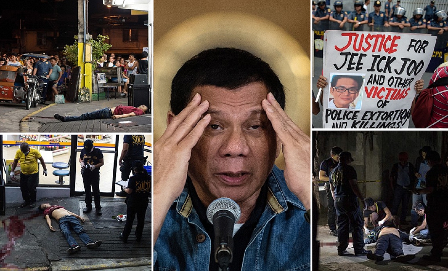 Presiden Rodrigo Duterte (engah) mengakui berlaku rasuah dan salah guna kuasa oleh polis dalam perang dadah yang diisytiharkannya.