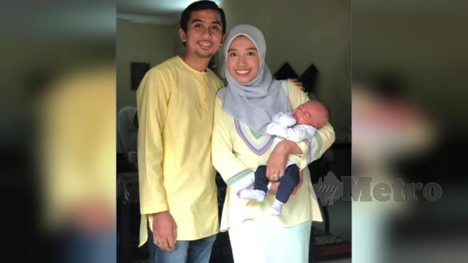 Gambar kenangan Nur Dalila Aqilah dan suami bersama anak mereka. FOTO Ihsan Nur Dalila Aqilah Mohd Yusof