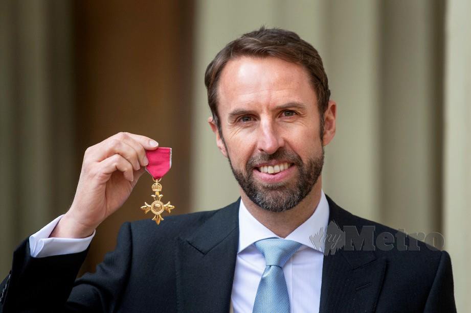 Gareth Southgate dianugerahkan ‘Order of the British Empire’ (OBE). FOTO Reuters.