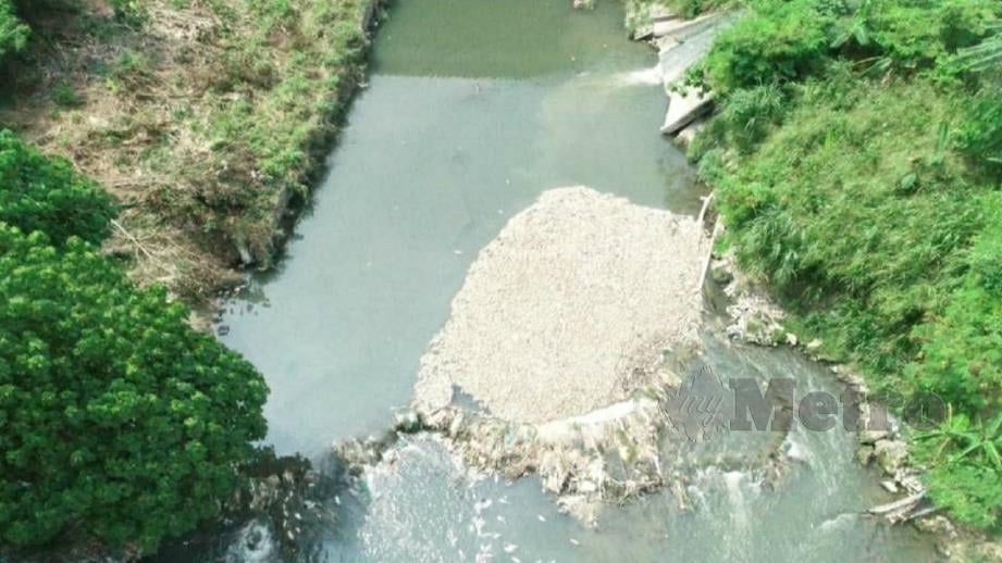 Rakaman keadaan Sungai Ara menerusi tinjauan LUAS. Foto Ihsan LUAS  