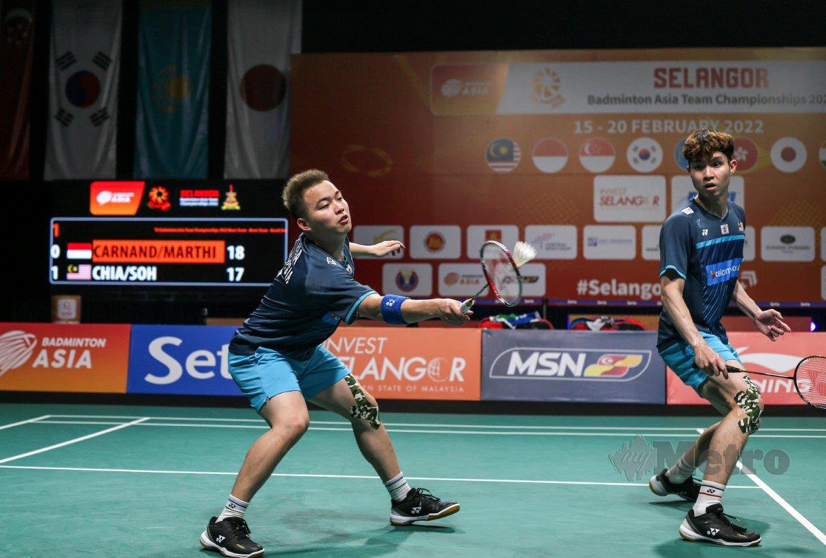 AARON (kiri) dan Wooi Yik masih kemarau kejuaraan. FOTO Aswadi Alias
