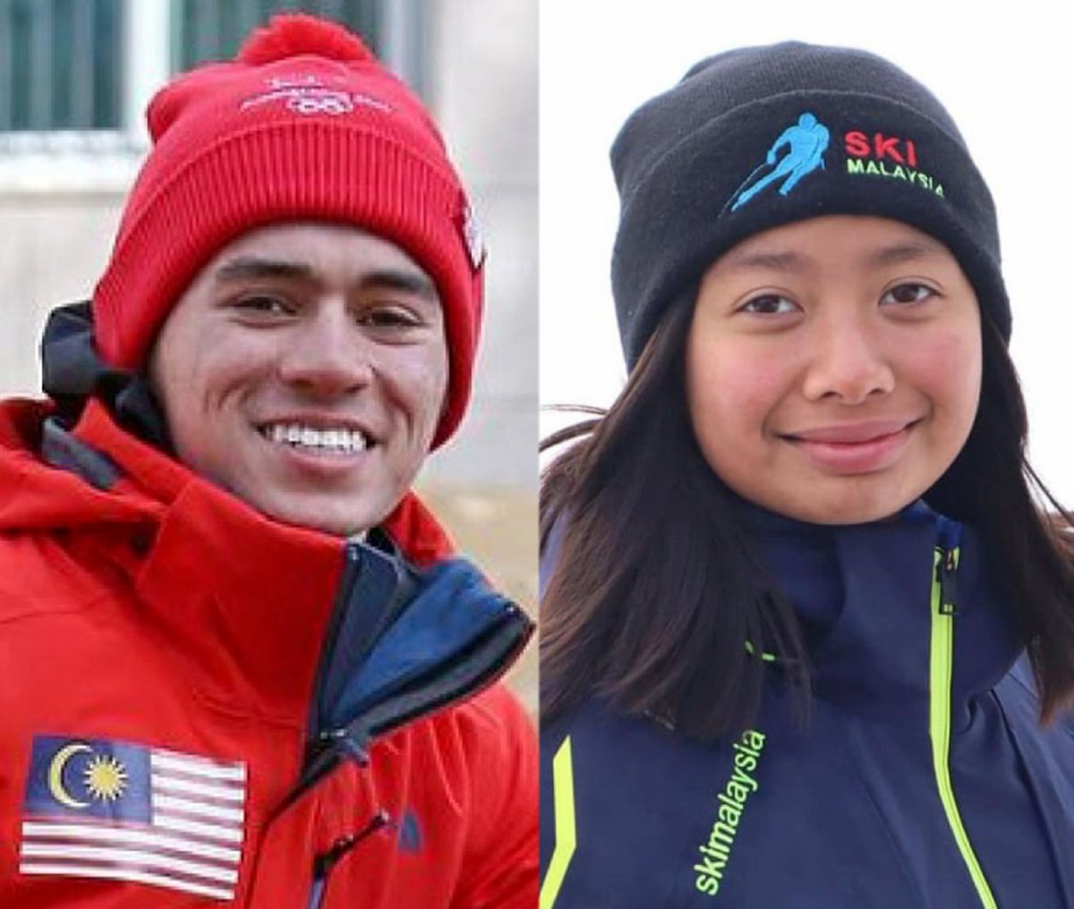DUA peserta negara iaitu Jeffrey dan Aruwin yang bertanding di temasya Olimpik Musim Sejuk Beijing 2022.