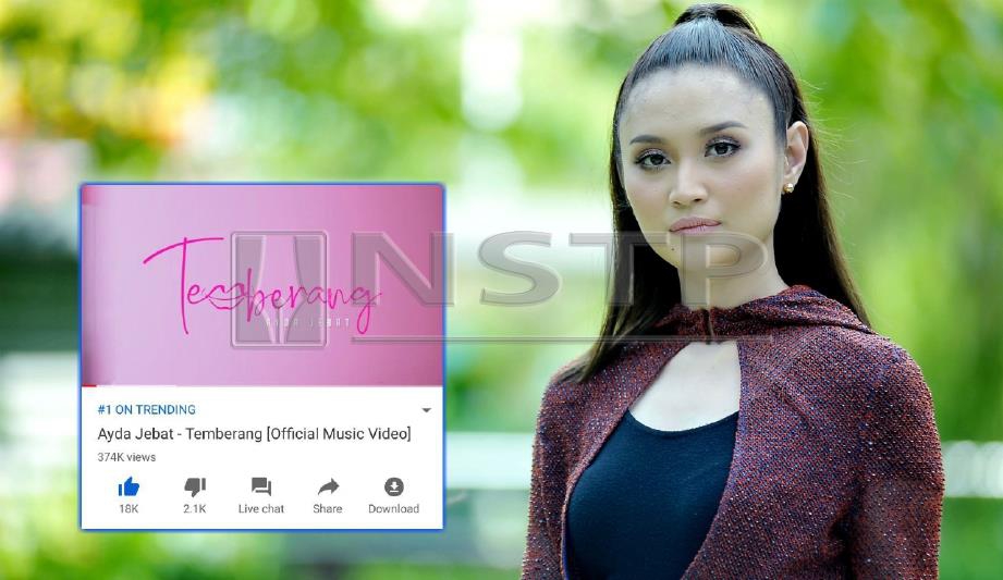 MUZIK video nyanyian Ayda Jebat berjudul Temberang berjaya menduduki tangga pertama carta sohor kini YouTube Malaysia. 