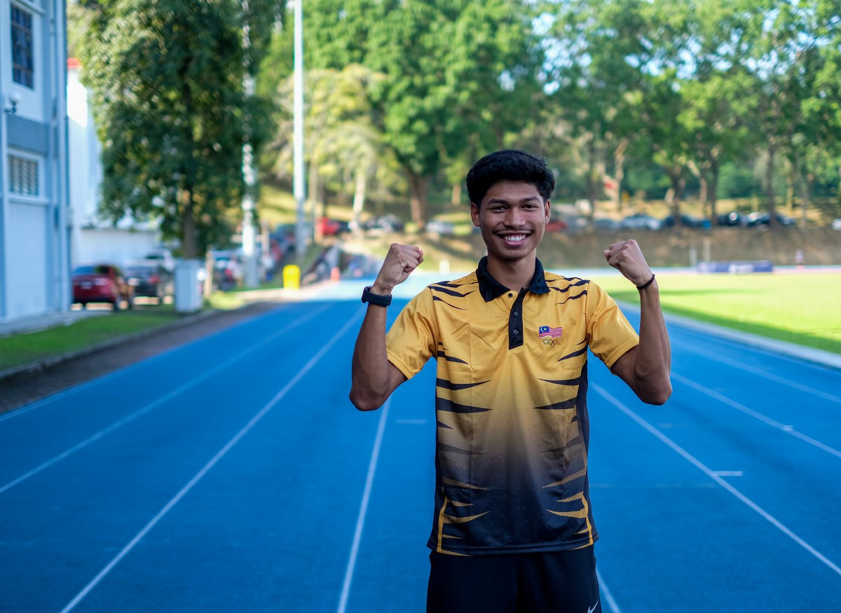 AZEEM bakal beraksi kali pertama di pentas Olimpik Paris. FOTO HAZREEN MOHAMAD