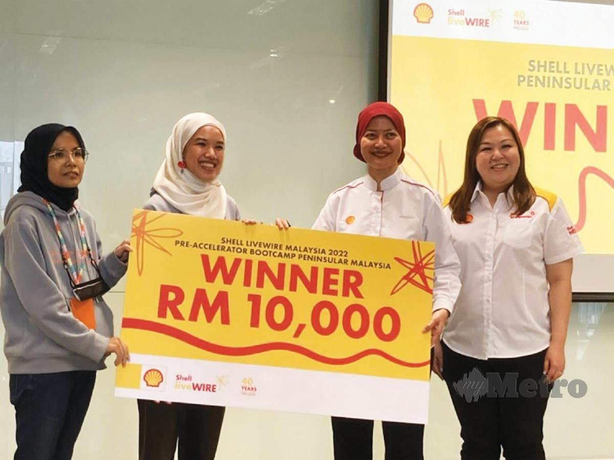 SAPOT ketika memenangi Shell LiveWIRE Malaysia 2022 cabaran Semenanjung Malaysia.