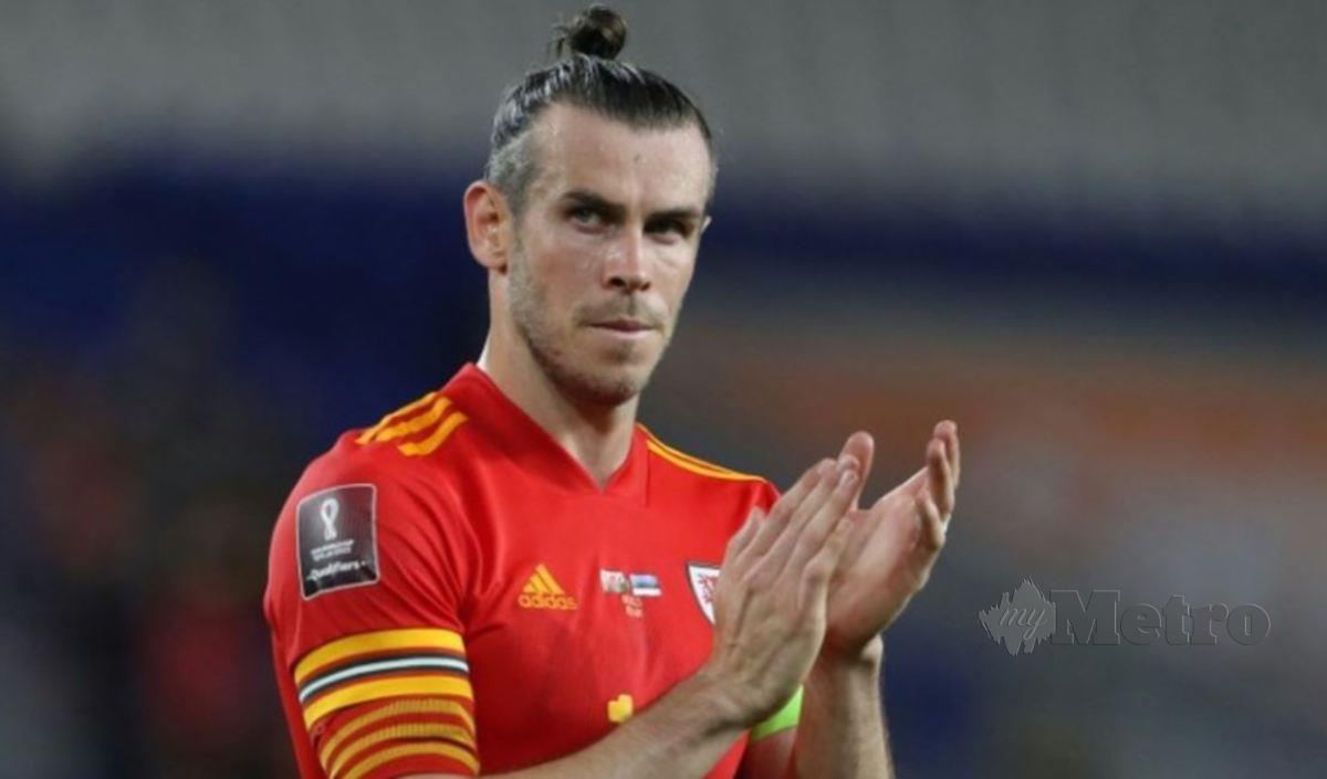 GARETH Bale disenaraikan bersama skuad kebangsaan Wales. FOTO AFP