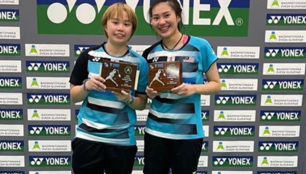 YEEN Yuan dan Valeree juara beregu wanita. FOTO BAM