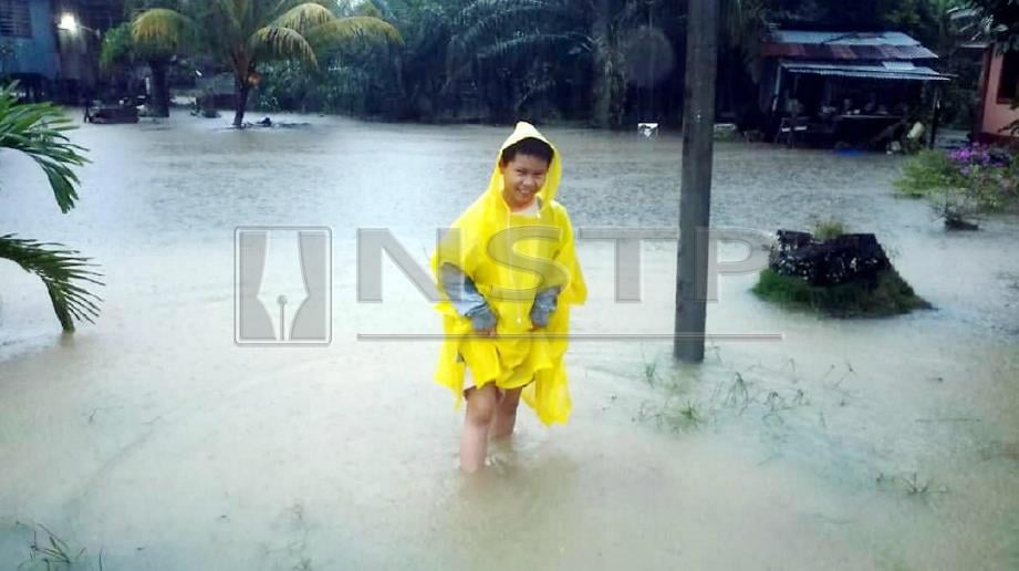 KAMPUNG Tandek Laut di Kota Marudu antara lokasi yang masih terjejas akibat banjir di Sabah. FOTO Recqueal Raimi.