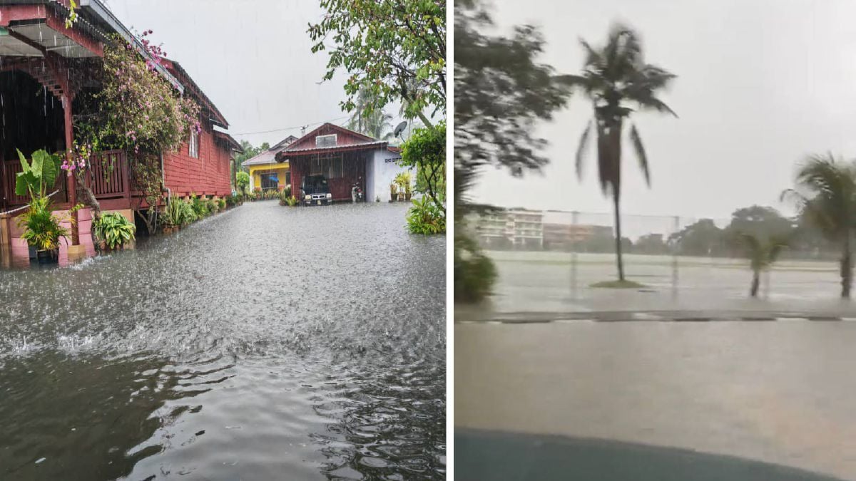 BEBERAPA kawasan di Shah Alam dilanda banjir kilat berikutan hujan lebat yang turun sekitar jam 3 petang hari ini. FOTO Ihsan pembaca