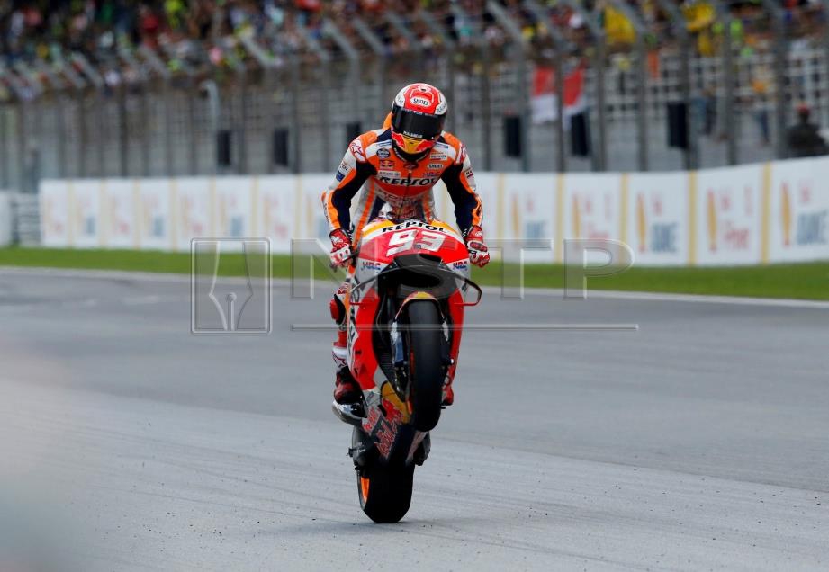 MARQUEZ perlu berehat panjang selepas pembedahan. FOTO/AGENSI 