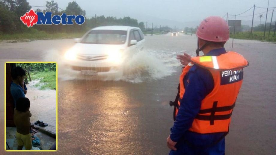KAWASAN terjejas akibat banjir di Kota Belud. Foto IHSAN APM