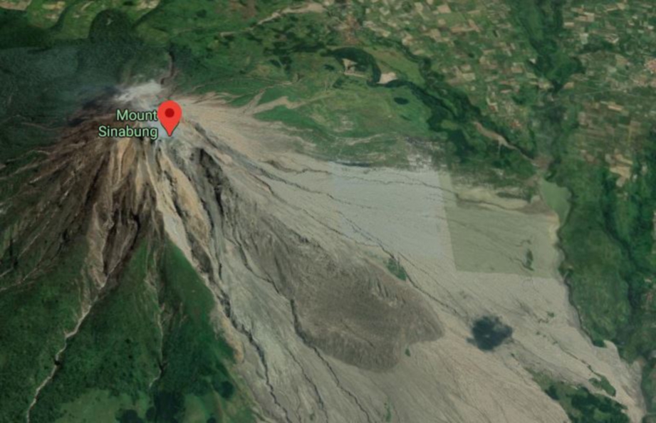 Gunung Sinabung. FOTO GOOGLE MAPS