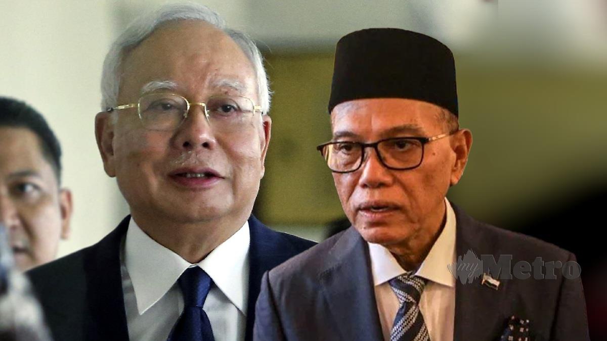 WAN Rosdy (kanan) memfailkan afidavit bagi menyokong permohonan Najib. 