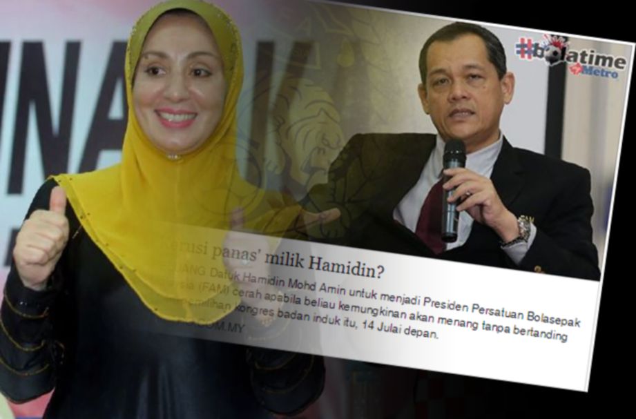 BIBI sokong Hamidin bertanding jawatan Presiden FAM. FOTO/FAIL 