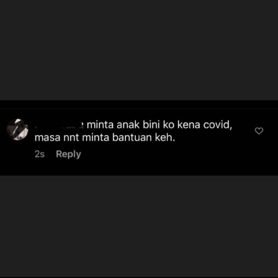 ANTARA komen netizen di Instagram Black Hanifah.