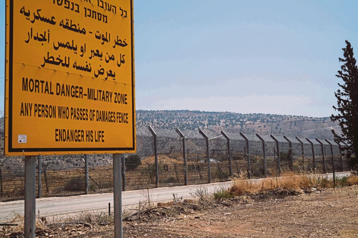 KAWASAN Bukit Golan dikuasai Israel yang bersempadan dengan Syria. FOTO AFP 