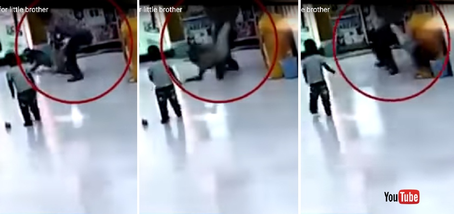 Petikan video budak perempuan dibelasah kejam oleh bapanya di Jiangsu, China.