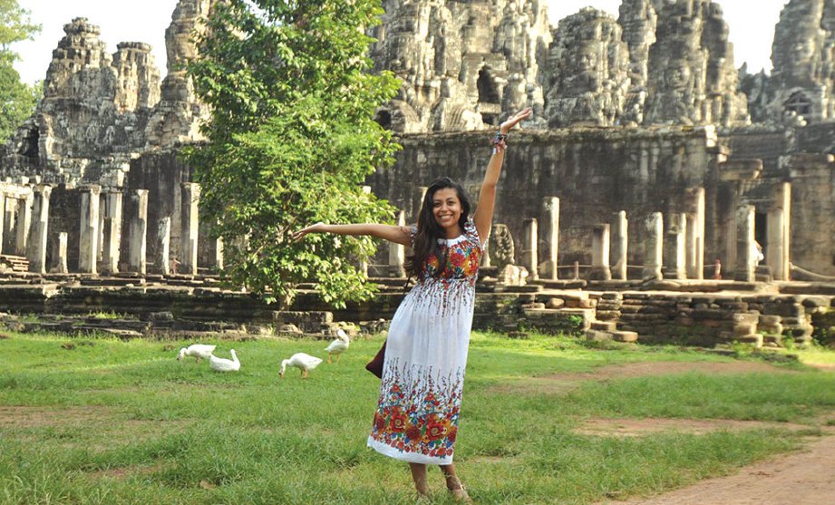 TERUJA ketika pertama kali menjejakkan kaki di Angkor Wat, Kemboja.
