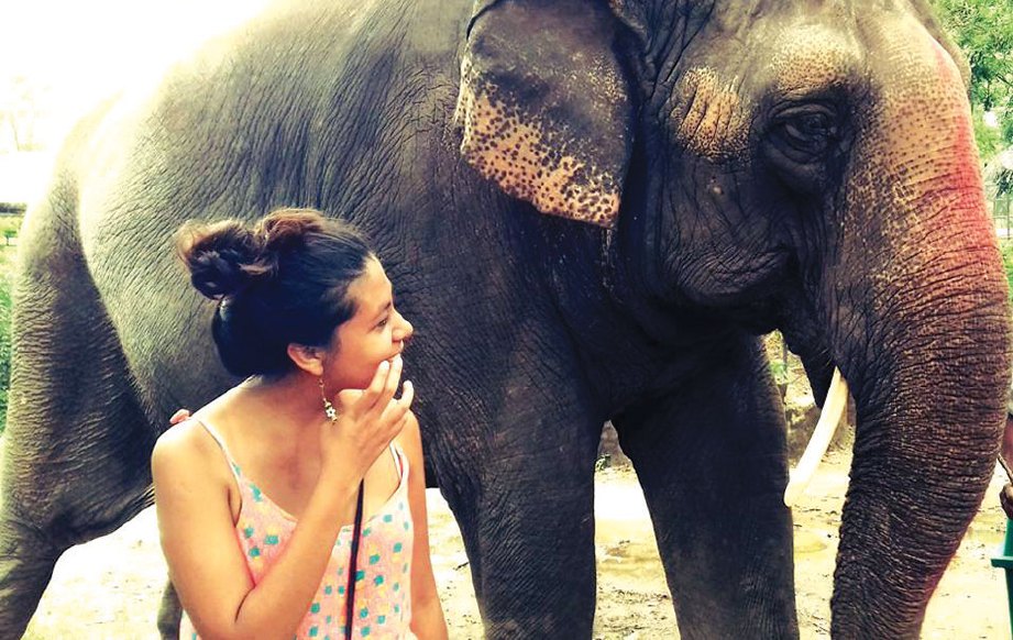 FOTO ‘wajib’ di Thailand bersama gajah.