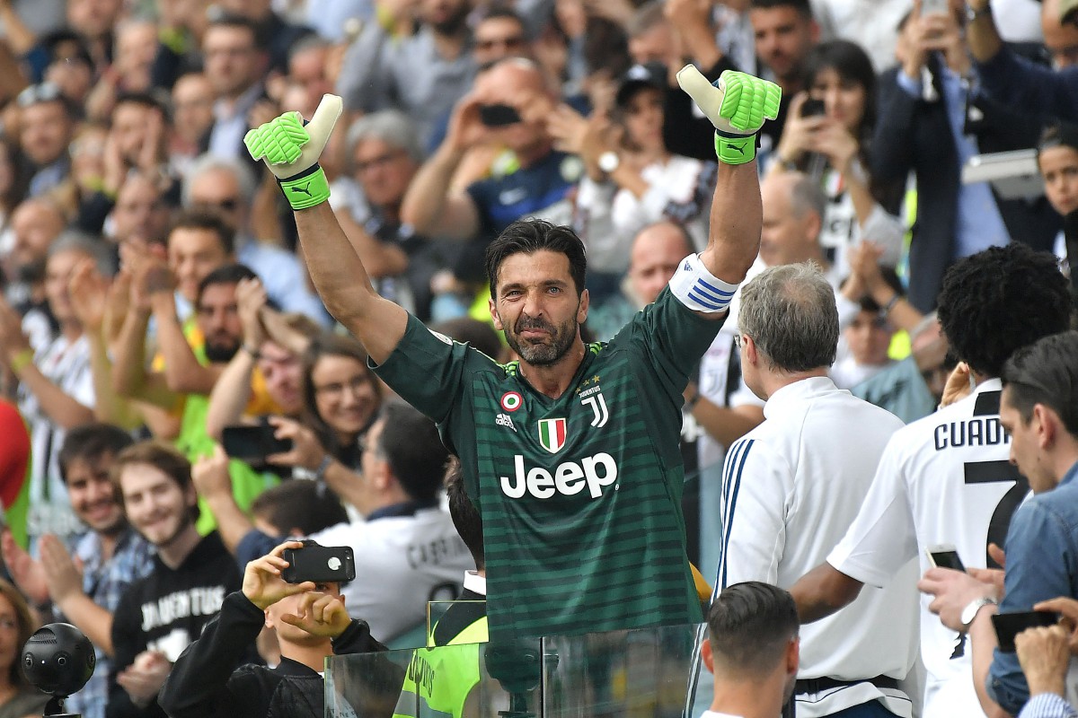 BUFFON ketika beraksi bersama Juventus pada 2018. FOTO AFP