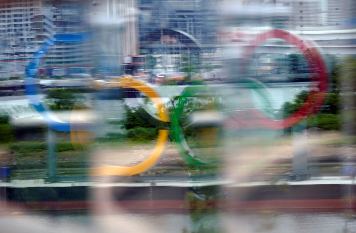 MONUMEN Olimpik di Taman Marin Odaiba. FOTO EPA.