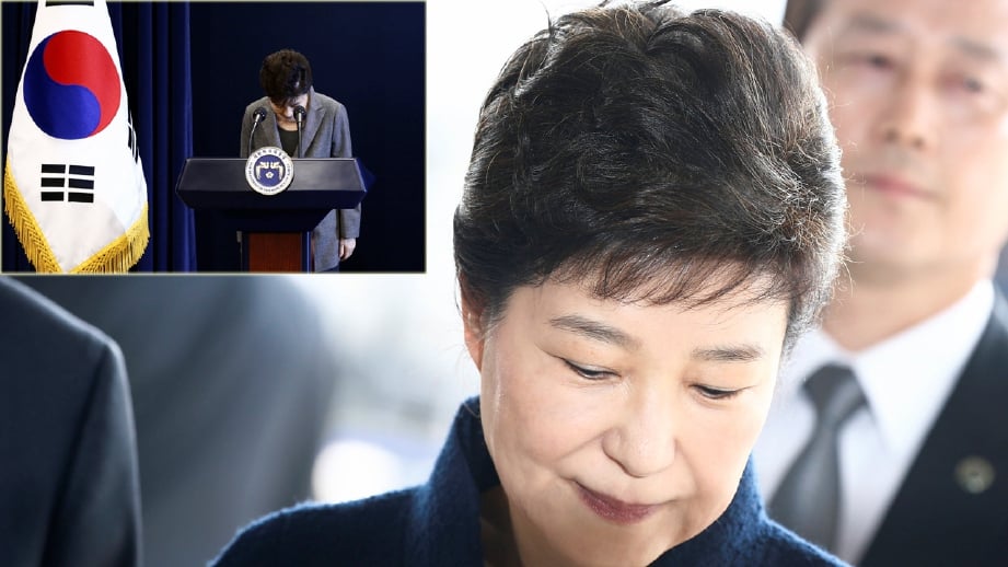 Geun Hye didapati bersalah atas tuduhan rasuah dan salahguna kuasa. FOTO EPA-EFE/AFP