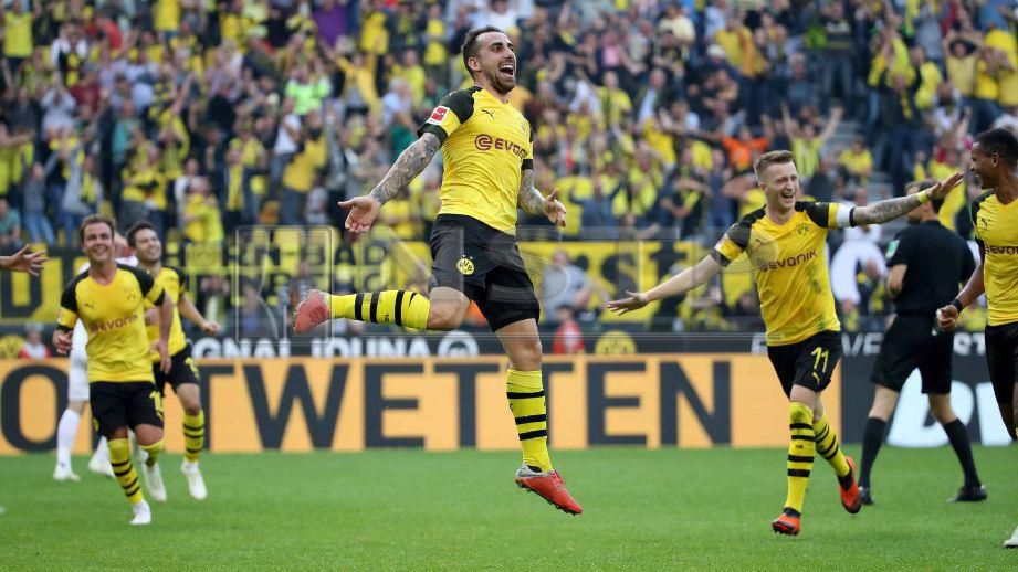 ALCACER semakin menyengat bersama Dortmund. FOTO Agensi