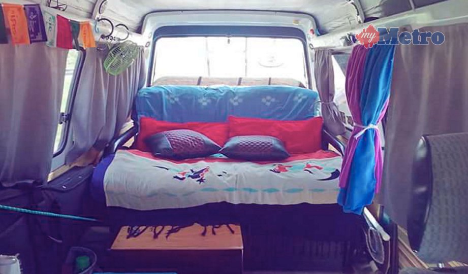 RUANG tidur dalam  campervan yang selesa. FOTO NSTP