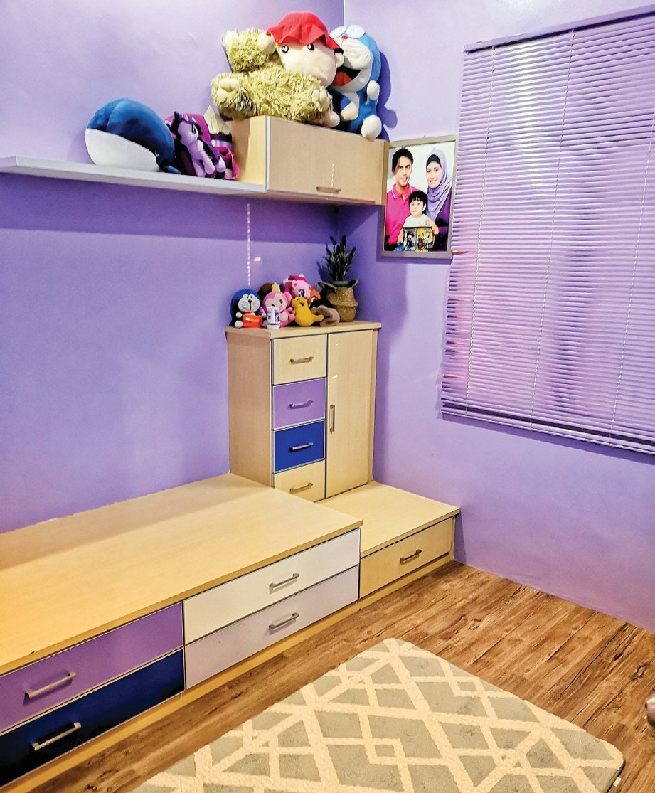 GAYA minimalis untuk bilik anak perempuan. FOTO Mohd Saiful Bahrin Mohd Rani