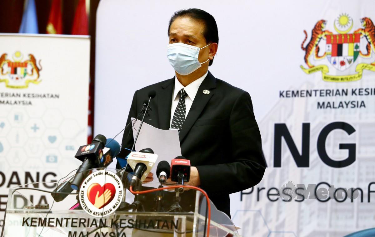 DR NOOR Hisham ketika sidang media harian berkaitan jangkitan COVID-19 di Kementerian Kesihatan, Putrajaya. FOTO MOHD FADLI HAMZAH