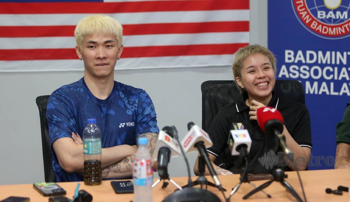 TANG Jie (kiri) dan Ee Wei dijangka mampu melepasi peringkat kumpulan. FOTO MOHAMAD SHAHRIL BADRI SAALI