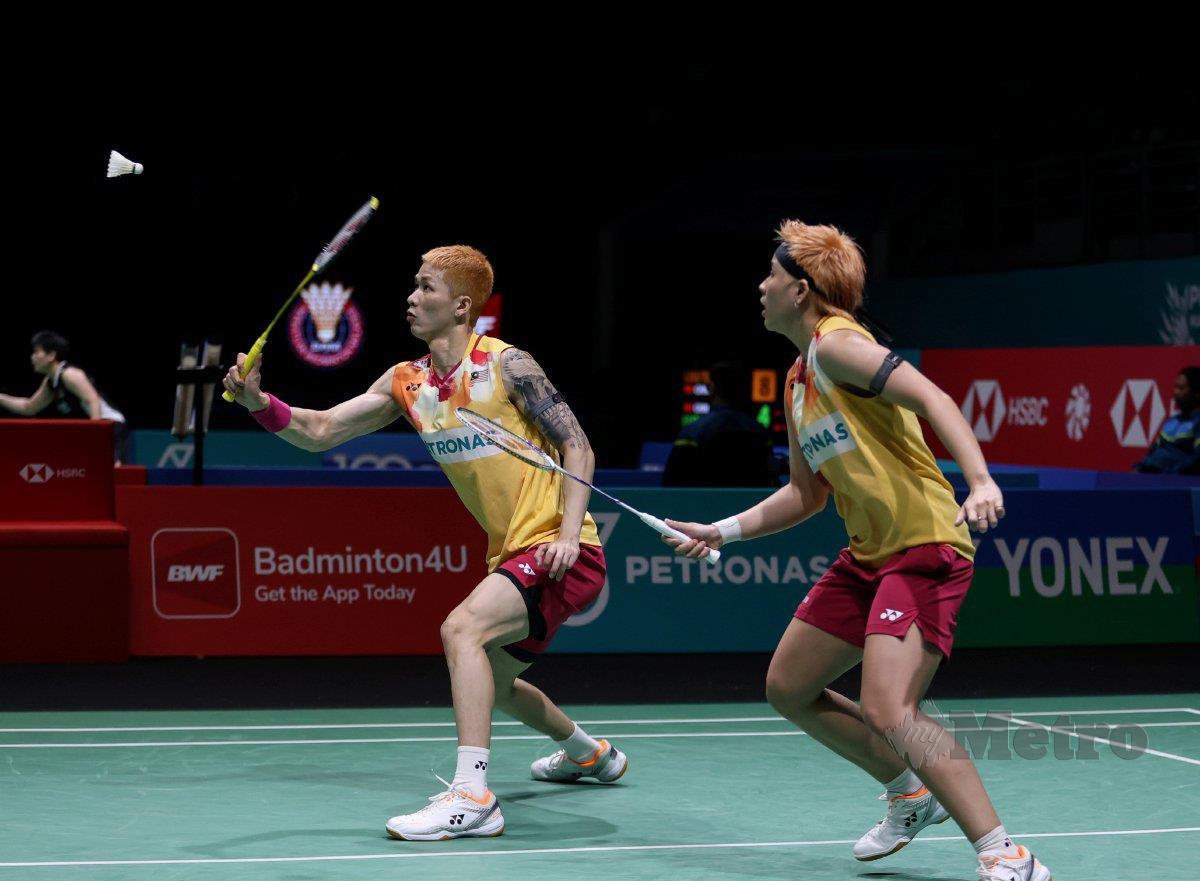 TANG Jie (kiri) dan Toh Ee mara ke final Masters Thailand. FOTO ASWADI ALIAS