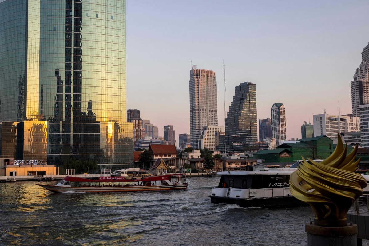 SUNGAI Chao Phraya, Bangkok. FOTO AFP 