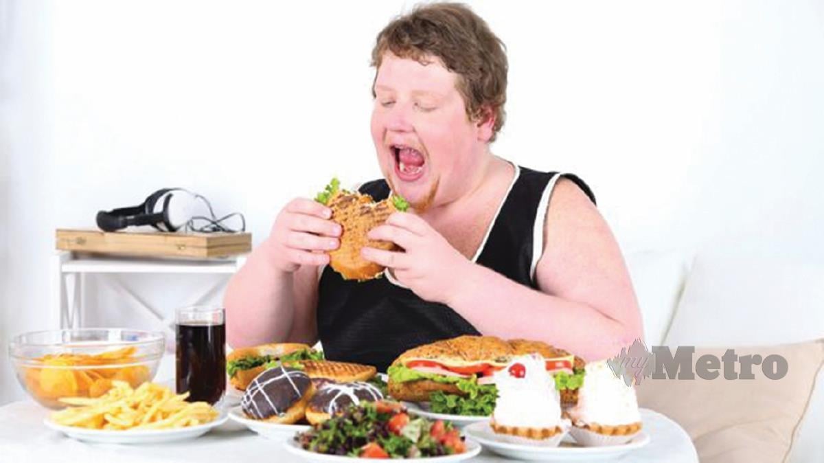 PEMAKANAN tidak sihat menyebabkan ramai obes. 