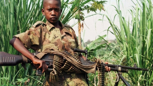 PULUHAN ribu kanak-kanak dipaksa menjadi askar dalam perang saudara di Sudan Selatan. - Foto Child Rights Awareness Creation Organization