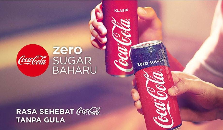 Coca-Cola Zero Sugar yang baru menyamai rasa Coca-Cola asli tetapi tanpa gula.hmonline01
