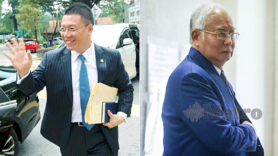 KOR Ming menggesa polis menyiasat akaun Facebook Najib (kanan) yang didakwa bertanggungjawab menyebarkan fitnah terhadap dirinya. FOTO NSTP