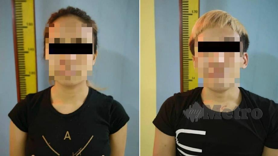 POLIS menahan pasangan kekasih warga Singapura dipercayai terbabit penyalahgunaan dadah. FOTO Ihsan Polis Johor