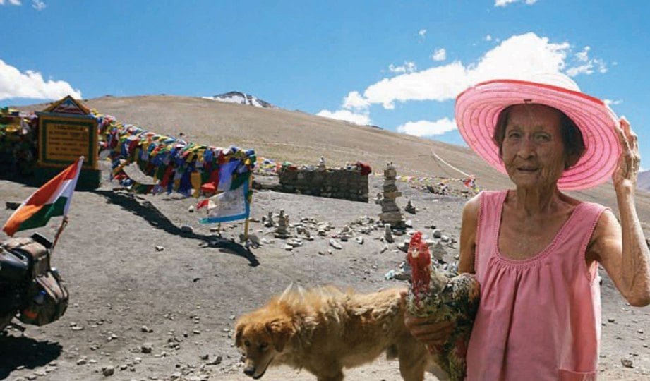 CHUB berkata, ibunya terharu setiap kali melihat gambar yang disunting itu seperti gambar di Ladakh, India ini.