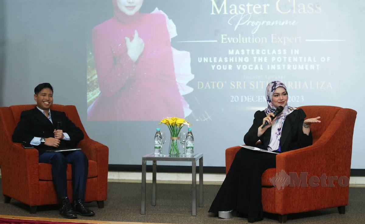 Siti Nurhaliza pada program Master Class: Evolution Expert. Foto Rohanis Shukri