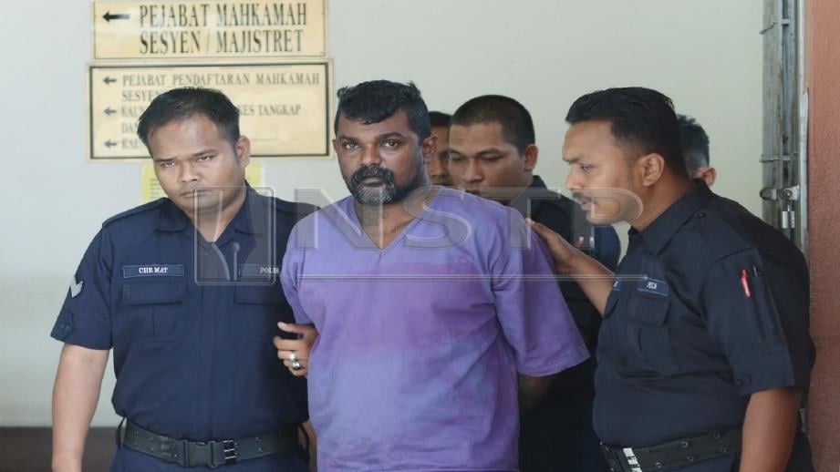 K. Thinagaran, 38, didakwa mengedar dadah seberat 569.5 kilogram. FOTO Muhaizan Yahya.