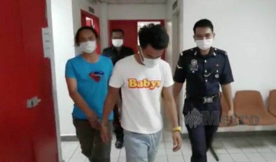 DUA lelaki dihadapkan ke Mahkamah Majistret Kuala Terengganu kerana ingkar arahan Perintah Kawalan Pergerakan.FOTO Zatul Iffah Zolkiply 