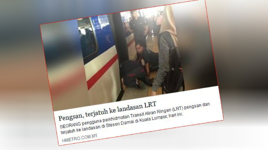 LAPORAN portal berita Harian Metro, hari ini.