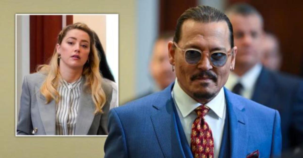 Amber Heard (gambar kecil) mendakwa Johnny Depp mengalami penyakit mati pucuk. FOTO Agensi