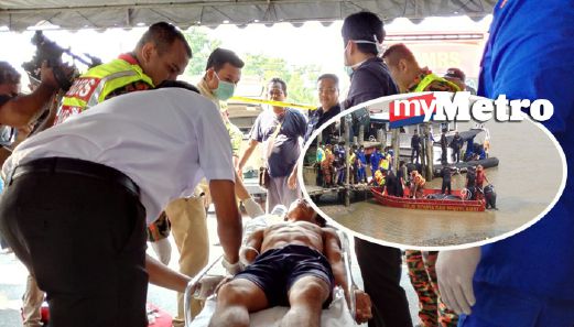 Mangsa yang selamat diberi rawatan dan mayat yang ditemui dibawa menggunakan bot Jabatan Bomba dan Penyelamat Malaysia (gambar kecil).