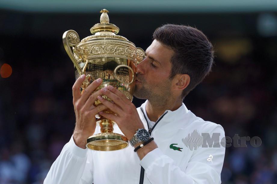 DJOKOVIC perlukan lebih rehat selepas kejayaan di Wimbledon. — FOTO Reuters