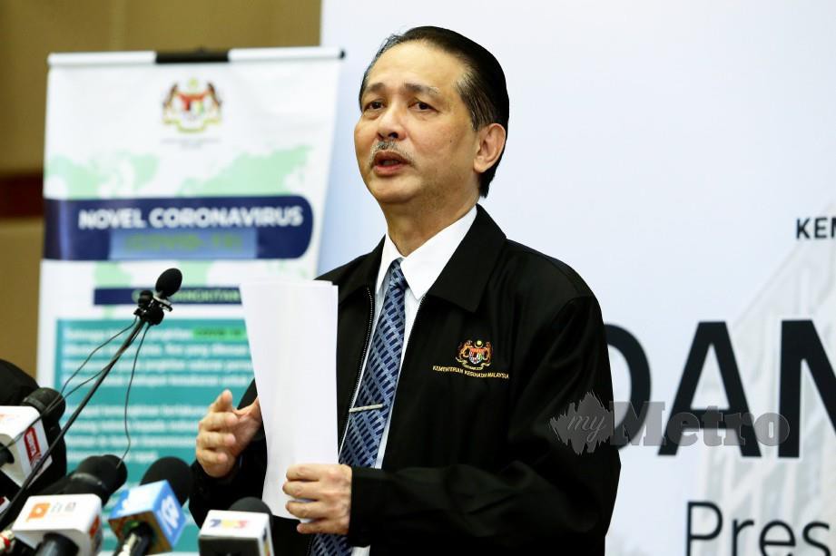 DR NOOR Hisham ketika sidang media berhubung situasi semasa jangkitan COVID-19 di Putrajaya. FOTO MOHD FADLI HAMZAH
