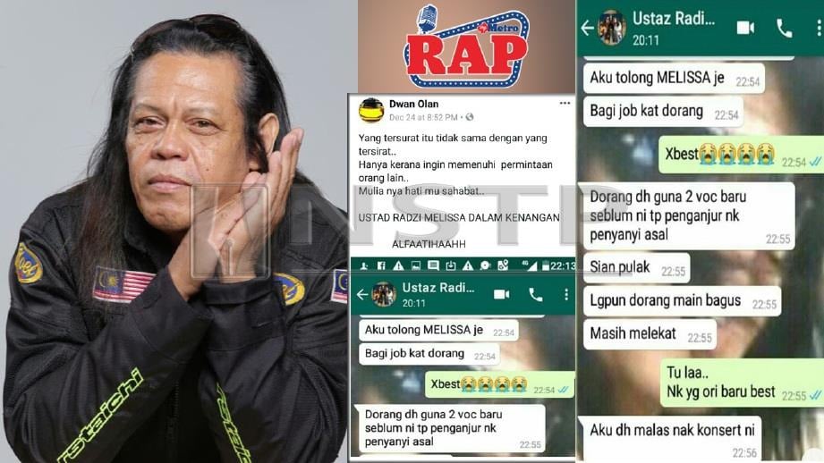 Dwan Olan mahu bersihkan tanggapan serong segelintir peminat mengenai kematian Radzi. FOTO NSTP/FB/Whatsapp Dwan Olan