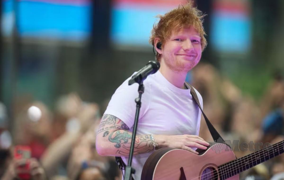 ED Sheeran dijangka membuat konsert di Stadium Nasional Bukit Jalil pada 24 Februari tahun depan. FOTO REUTERS 